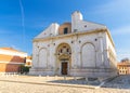 Tesoro della Cattedrale Tempio Malatestiano cathedral catholic church in old historical touristic city centre Rimini