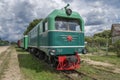 Old soviet diesel locomotive TU2 for narrow-gauge railway (750mm)