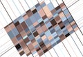 Tessallation, mosaic abstract colorful, multicolor and geometric background. Random rectangle, square tiles angular pattern and