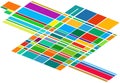 Tessallation, mosaic abstract colorful, multicolor and geometric background. Random rectangle, square tiles angular pattern and
