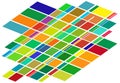 Tessallation, mosaic abstract colorful, multicolor and geometric background. Random rectangle, square tiles angular pattern and