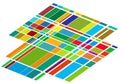 Tessallation, mosaic abstract colorful, multicolor and geometric background. Random rectangle, square tiles angular pattern and