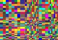 Tessallation, mosaic abstract colorful, multicolor and geometric background. Random rectangle, square tiles angular pattern and