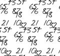 Tessellated handwritten numbers