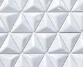 White Geometric Pattern Glossy 3D Triangle. Royalty Free Stock Photo