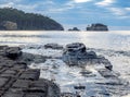 Tessellated Pavement, Eaglehawk neck, Tasmania Royalty Free Stock Photo