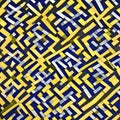 Tessellating Tiles II: Another image of a geometric pattern created with tessellating shapes, but in a different design and colo