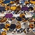 A tessellation of cats in various sizes and colors, playing in different directions4, Generative AI