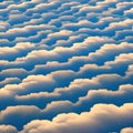 A tessellation of clouds in shades of blue and white3, Generative AI Royalty Free Stock Photo