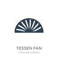 tessen fan icon in trendy design style. tessen fan icon isolated on white background. tessen fan vector icon simple and modern