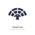 tessen fan icon on white background. Simple element illustration from Tools and utensils concept