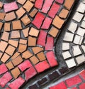 Tesserae. Small mosaic tiles. Close-up