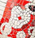 Tesserae. Small mosaic tiles. Close-up