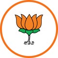 Lotus Flower In Saffron Color Political party BJP Bhartiya Janata Party Election Symbol