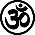 Hinduism sign Hindu symbol spiritual symbol om symbol Om icon, Om sign, Hinduism religions mark Royalty Free Stock Photo