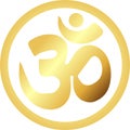 Hinduism sign Hindu symbol spiritual symbol om symbol Om icon, Om sign, Hinduism religions mark Royalty Free Stock Photo
