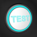 Test Button Means Exam Questions 3d Illustration