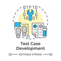 Test case development multi color concept icon Royalty Free Stock Photo