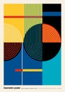 Original Poster Made in the Bauhaus Style Royalty Free Stock Photo