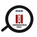 Test Coronavirus Pandemic sign, Patient`s blood tubes. Test Covid-19, 2019-nCoV Novel Coronavirus