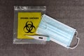 Biohazard specimen zip lock bag with face mask and thermometer