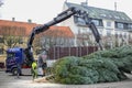 Test For DiabetesCrane lifts and installs a Christmas tree on the town square