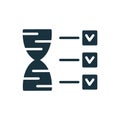 Test DNA Silhouette icon. Analysis and Check of Genetic Code. Genetics Testing and Verification. DNA Analysis and check