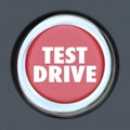 Test Drive Red Round Ignition Car Start Button