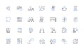 Test-driven development line icons collection. Agile, Automation, Behavior, Code, Coverage, Debugging, Design vector and