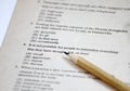 TEST. English test choose the right answer. English grammar test sheet. Multiple choice test. Exam for students in school, college Royalty Free Stock Photo