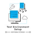 Test environment setup modern linear concept icon Royalty Free Stock Photo