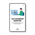 test lcd calibrate monitor vector Royalty Free Stock Photo