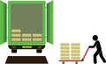 Test0Loading material form truck color transport goods Warehouse materials loading load shipment