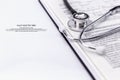 Test medical examination and Stethoscope