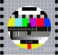 Test pattern RGB. Test Card. Technical break on television Royalty Free Stock Photo