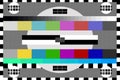 Test picture, color table with geometric stripes, squares for the TV screen, rainbow colors in steps to adjust the optimal image Royalty Free Stock Photo