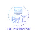 Test preparation concept icon