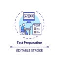 Test preparation concept icon