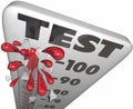 Test Quiz Evaluation Assessment Thermometer Grade Score