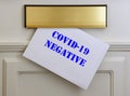 Test Results Letter - Covid-19 Negative Royalty Free Stock Photo