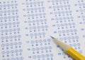 Test on scantron Royalty Free Stock Photo