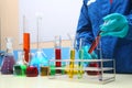 test solution chemical analysis laboratory chemistry Royalty Free Stock Photo