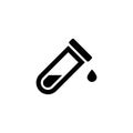 Test tube. flask vector icon Royalty Free Stock Photo