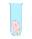 Test tube baby. Artificial insemination. vector illustration Royalty Free Stock Photo