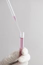 Test-tube in bio lab Royalty Free Stock Photo