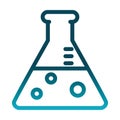 Test tube biology study laboratory science and research gradient style icon