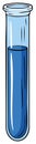Test Tube with Blue Liquid Medical Research Lab Science Experiment Royalty Free Stock Photo