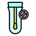 Test tube covid stick icon vector flat Royalty Free Stock Photo