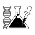 Test tube dropper dna Royalty Free Stock Photo