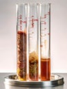 A test tube full of proteinrich liquid that is used to create labgrown meats.. AI generation Royalty Free Stock Photo